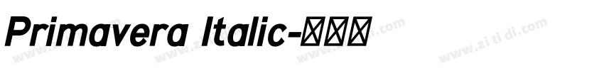 Primavera Italic字体转换 Primavera Italic字体转换